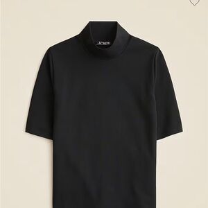 J. Crew Classic Black Mock Neck Top
